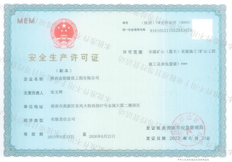 非煤安全許可證